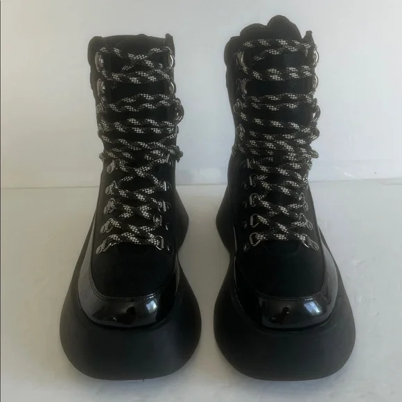 Circus NY by Sam Edelman Women's Gail Black Platform Lace Up Boots Size 9 NEW - Picture 8 of 10